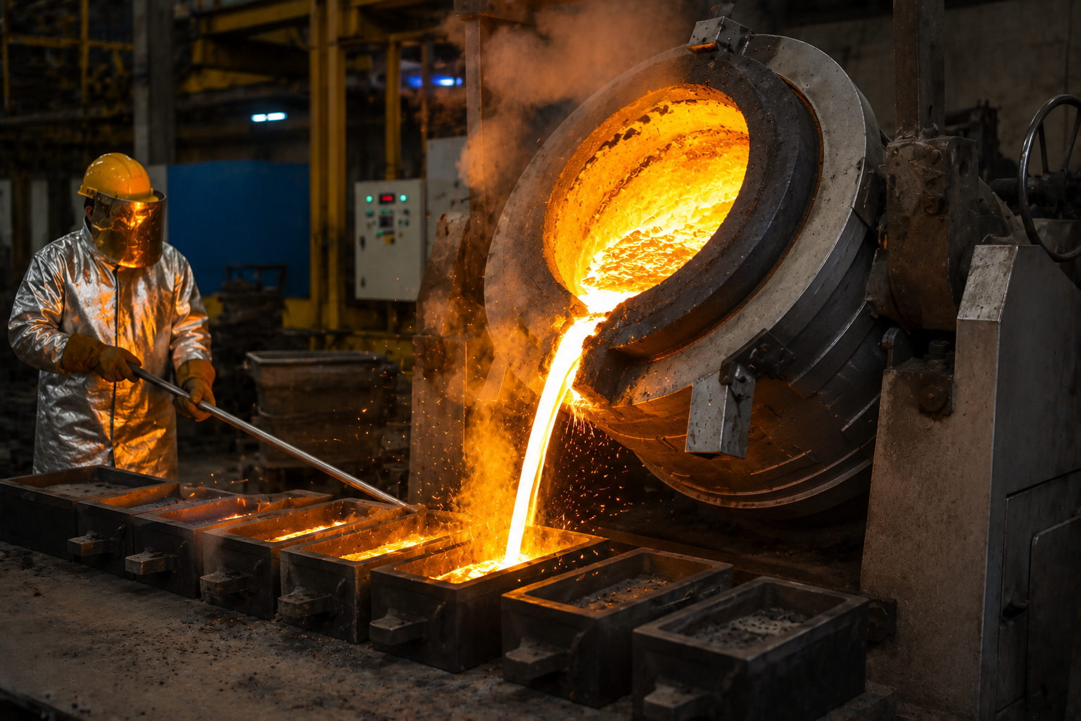 Melting & Billet Manufacturing – Supersize Brass Industries manufacturing process step 02